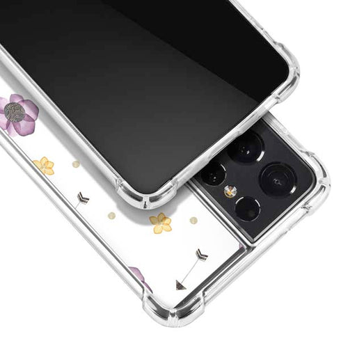 Flowers and Arrows Galaxy S21 Ultra 5G Clear Case