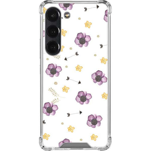 Flowers and Arrows Galaxy S23 Clear Case