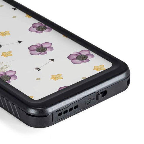 Flowers and Arrows Galaxy S23 Plus Waterproof Case