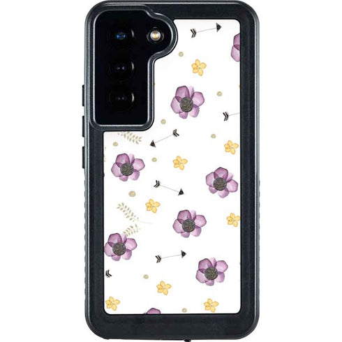 Flowers and Arrows Galaxy S23 Waterproof Case