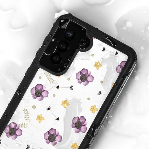 Flowers and Arrows Galaxy S23 Waterproof Case