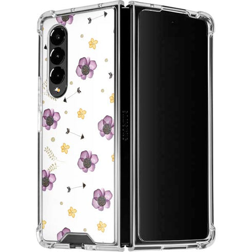 Flowers and Arrows Galaxy Z Fold4 5G Clear Case