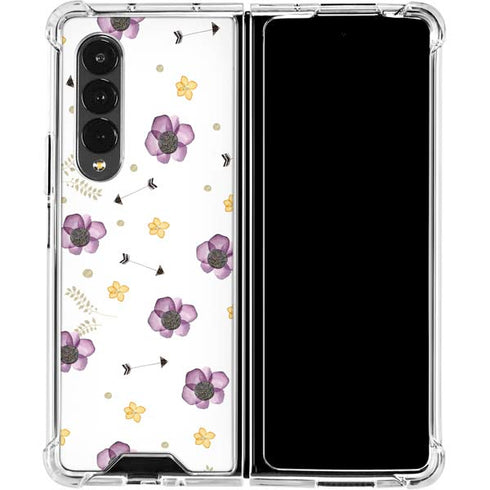 Flowers and Arrows Galaxy Z Fold4 5G Clear Case