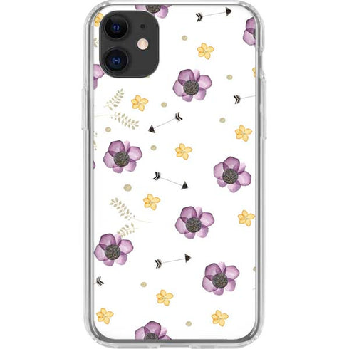 Flowers and Arrows iPhone 11 Clear Case