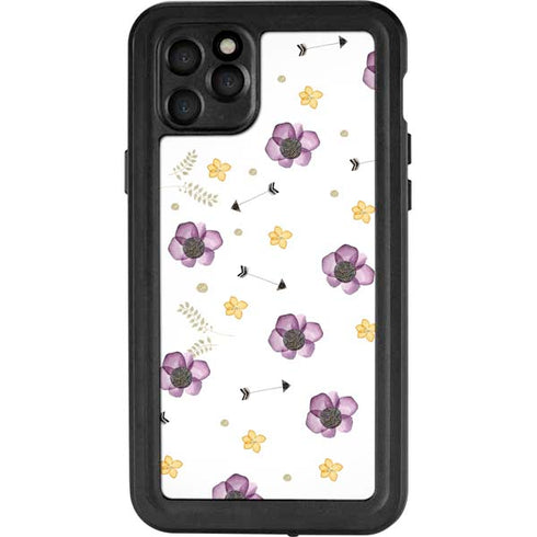 Flowers and Arrows iPhone 11 Pro Max Waterproof Case