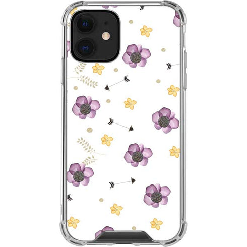 Flowers and Arrows iPhone 12 Clear Case