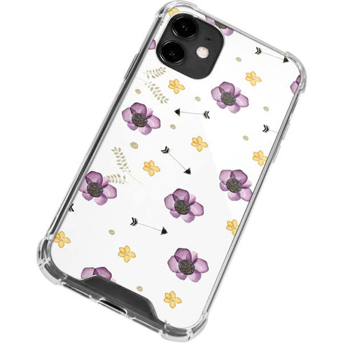 Flowers and Arrows iPhone 12 Clear Case