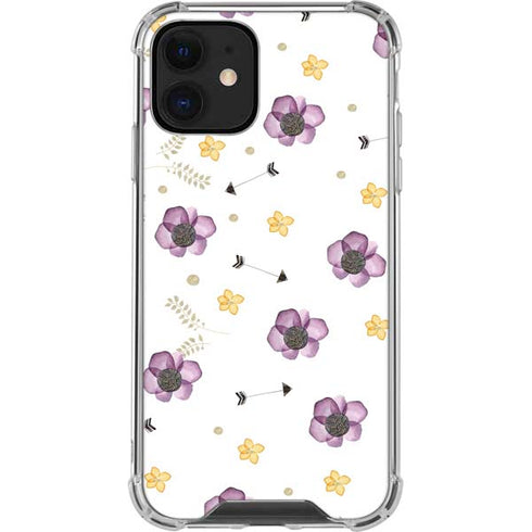 Flowers and Arrows iPhone 12 Mini Clear Case