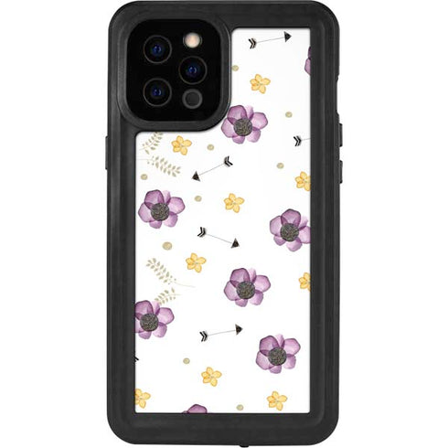 Flowers and Arrows iPhone 12 Pro Max Waterproof Case