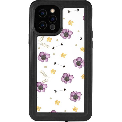 Flowers and Arrows iPhone 12 Pro Waterproof Case