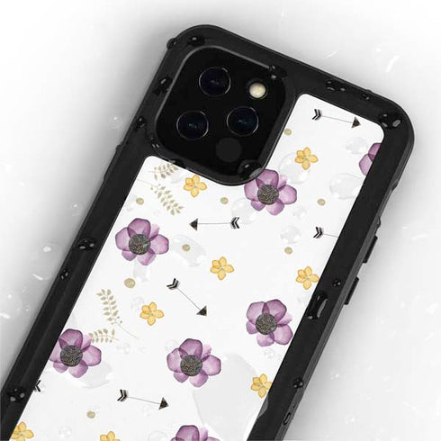 Flowers and Arrows iPhone 12 Pro Waterproof Case