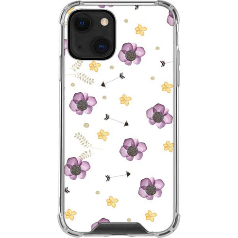 Flowers and Arrows iPhone 13 Clear Case