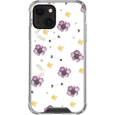Flowers and Arrows iPhone 13 Mini Clear Case