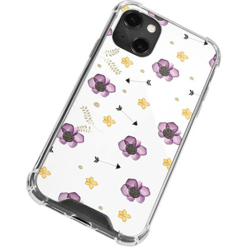 Flowers and Arrows iPhone 13 Mini Clear Case