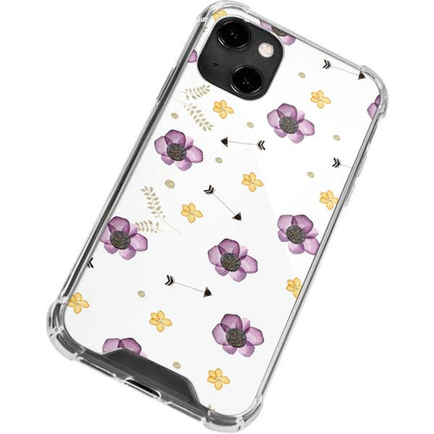 Flowers and Arrows iPhone 14 Clear Case