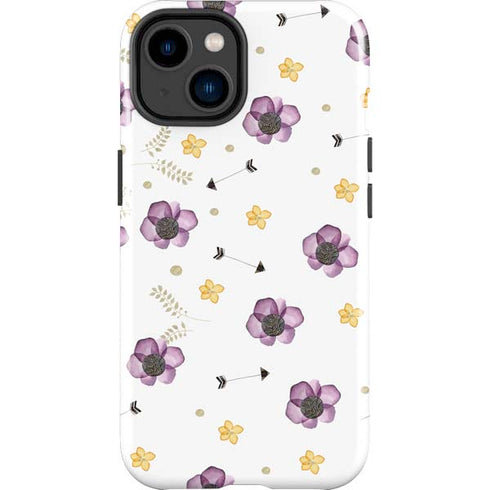 Flowers and Arrows iPhone 14 Plus Impact Case