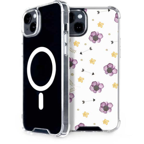 Flowers and Arrows iPhone 15 Plus MagSafe Case