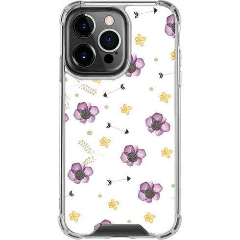 Flowers and Arrows iPhone 14 Pro Clear Case