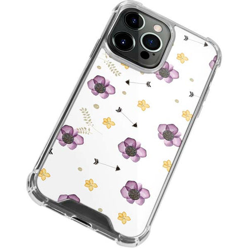 Flowers and Arrows iPhone 14 Pro Clear Case