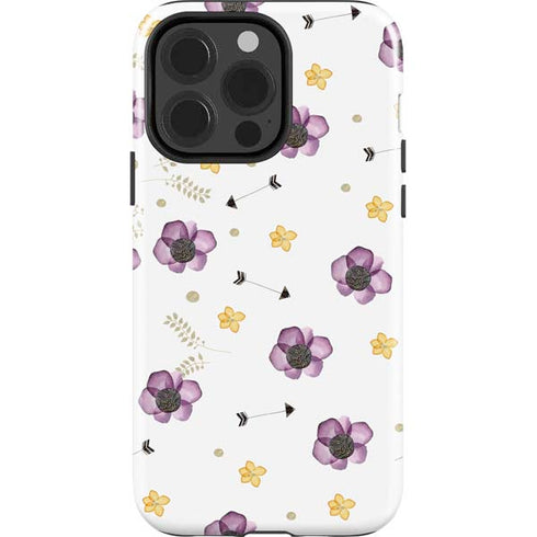 Flowers and Arrows iPhone 14 Pro Impact Case