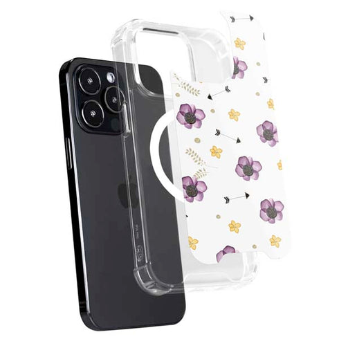 Flowers and Arrows iPhone 15 Pro MagSafe Case