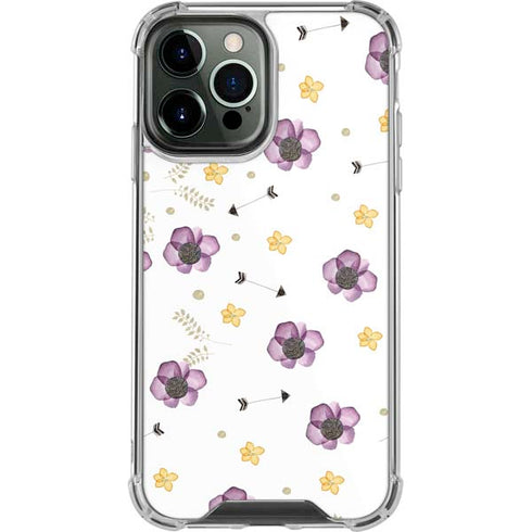 Flowers and Arrows iPhone 14 Pro Max Clear Case
