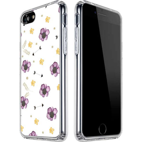 Flowers and Arrows iPhone SE (2nd & 3rd Gen) Clear Case