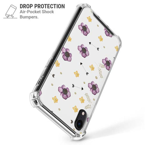 Flowers and Arrows iPhone XR Clear Case