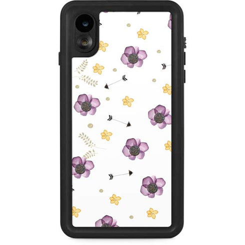 Flowers and Arrows iPhone XR Waterproof Case