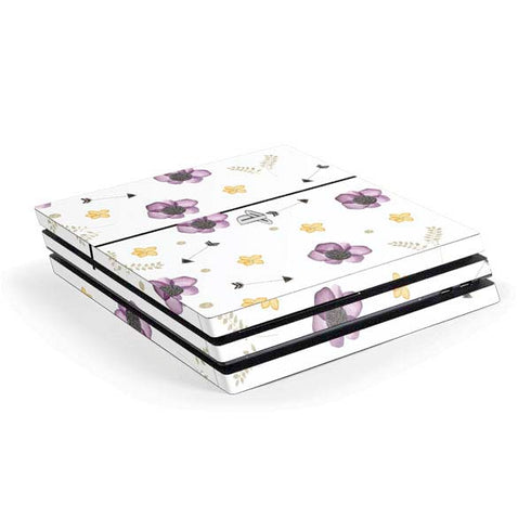Flowers and Arrows PS4 Pro Console Skin