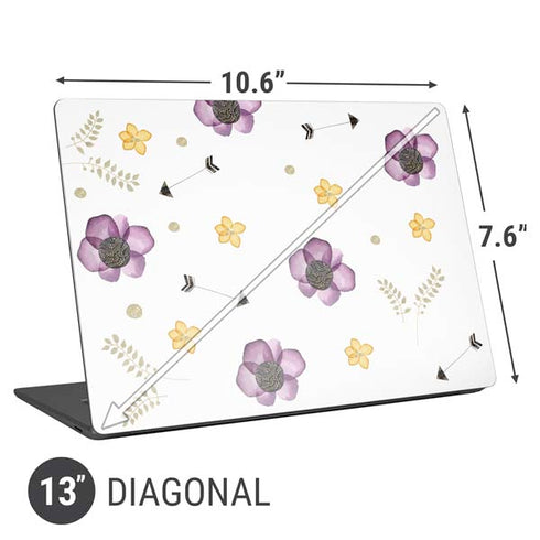 Flowers and Arrows Universal Laptop 13in (10.6 x 7.6in) Skin