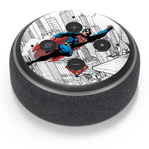 DC Comics Superman Flying Over City Pose Amazon Echo Dot Skin
