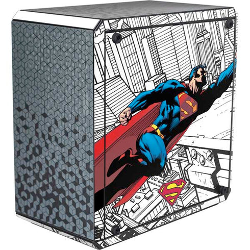 DC Comics Superman Flying Over City Pose Cooler Master MasterBox Q300L Mini Tower Skin