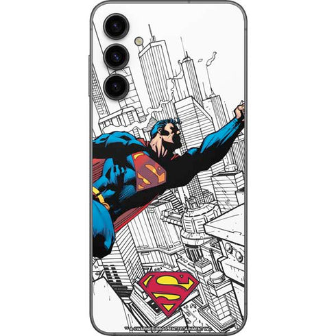 DC Comics Superman Flying Over City Pose Galaxy A14 5G Skin