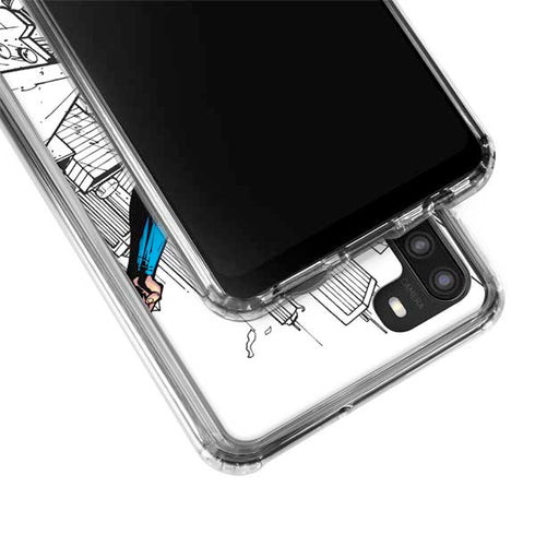 DC Comics Superman Flying Over City Pose Galaxy A21 Clear Case