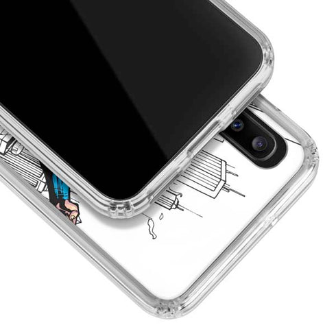 DC Comics Superman Flying Over City Pose Galaxy A30 Clear Case