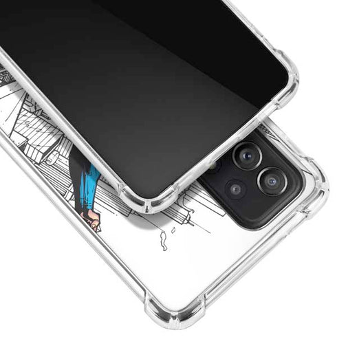 DC Comics Superman Flying Over City Pose Galaxy A52 5G Clear Case