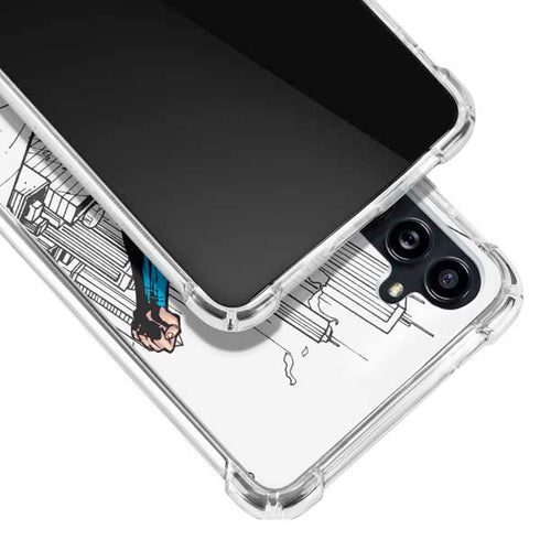 DC Comics Superman Flying Over City Pose Galaxy A54 5G Clear Case