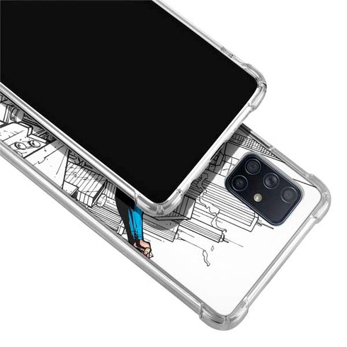 DC Comics Superman Flying Over City Pose Galaxy A71 5G Clear Case