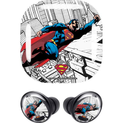 DC Comics Superman Flying Over City Pose Galaxy Buds Pro Skin