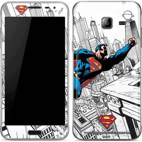 DC Comics Superman Flying Over City Pose Galaxy J3 Skin