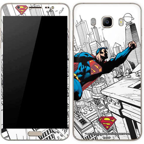 DC Comics Superman Flying Over City Pose Galaxy J7 Skin