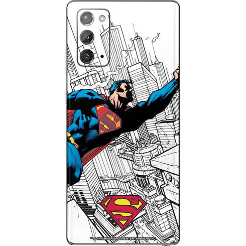 DC Comics Superman Flying Over City Pose Galaxy Note20 5G Skin