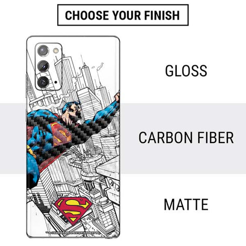 DC Comics Superman Flying Over City Pose Galaxy Note20 5G Skin