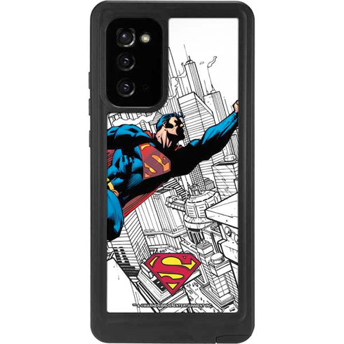 DC Comics Superman Flying Over City Pose Galaxy Note20 5G Waterproof Case