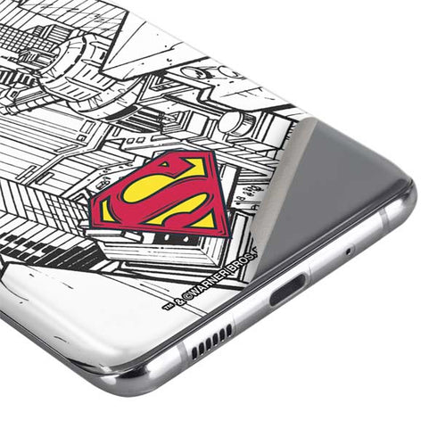 DC Comics Superman Flying Over City Pose Galaxy S20 Plus Skin
