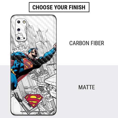 DC Comics Superman Flying Over City Pose Galaxy S20 Skin