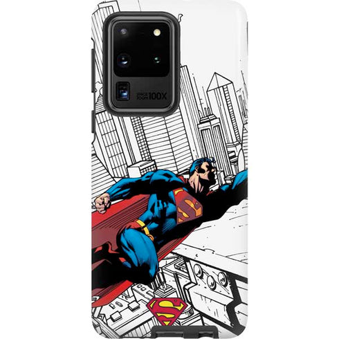 DC Comics Superman Flying Over City Pose Galaxy S20 Ultra 5G Pro Case