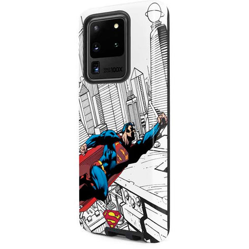 DC Comics Superman Flying Over City Pose Galaxy S20 Ultra 5G Pro Case