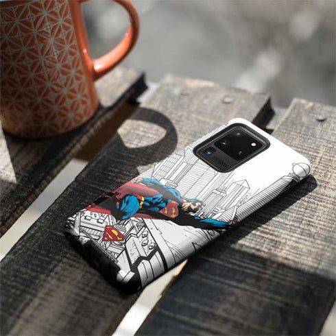 DC Comics Superman Flying Over City Pose Galaxy S20 Ultra 5G Pro Case